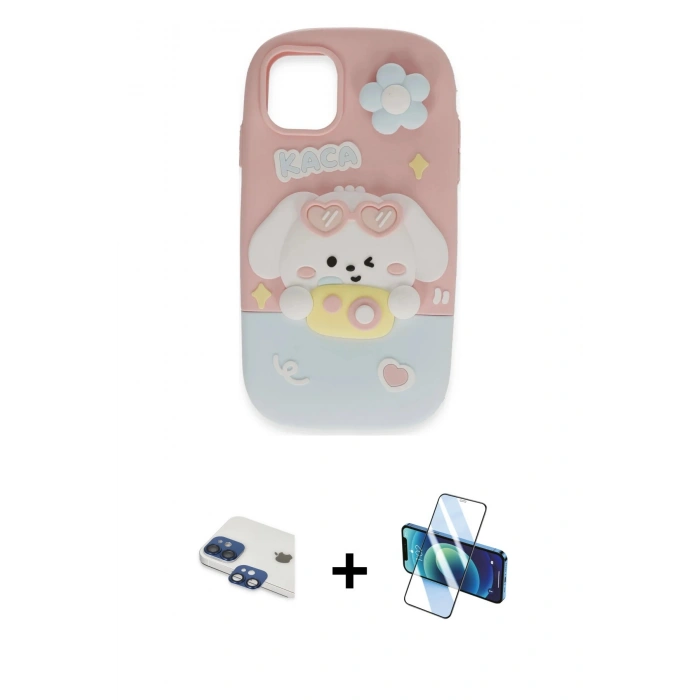 MARSİLYAN™- iPhone 11 Kılıf Akış Yansıma - Siyah 3D Antistatik Seramik Nano Ekran Koruyucu + Pers Alüminyum Kamera Lens - LT