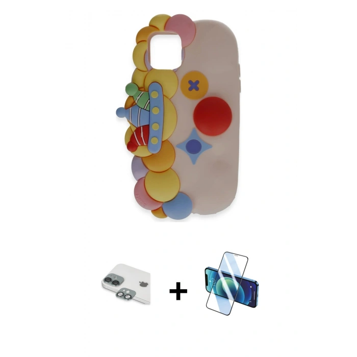 MARSİLYAN™- iPhone 11 Kılıf Akış Yansıma - Siyah 3D Antistatik Seramik Nano Ekran Koruyucu + Pers Alüminyum Kamera Lens - YL