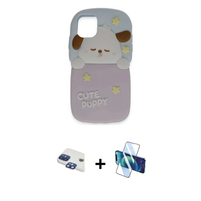 MARSİLYAN™- iPhone 11 Kılıf Akış Yansıma - Siyah 3D Antistatik Seramik Nano Ekran Koruyucu + Pers Alüminyum Kamera Lens - LT