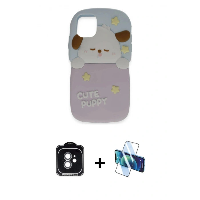 MARSİLYAN™- iPhone 11 Kılıf Akış Yansıma - Siyah 3D Antistatik Seramik Nano Ekran Koruyucu + PVD Metal Kamera Lens - YL