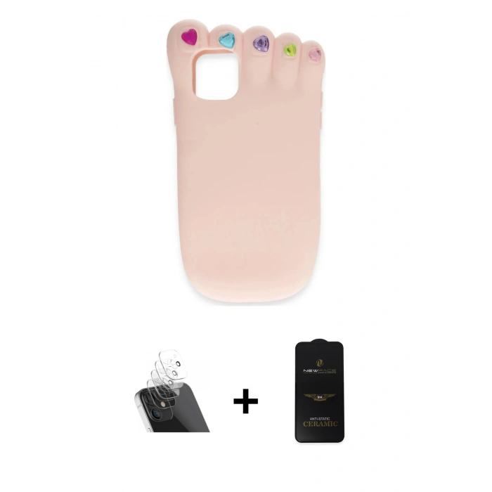 MARSİLYAN™- iPhone 11 Kılıf Akış Yansıma - Siyah 6D Antistatik Mat Seramik Hayalet Nano Ekran Koruyucu + Kamera Lens Koruma Cam - SF