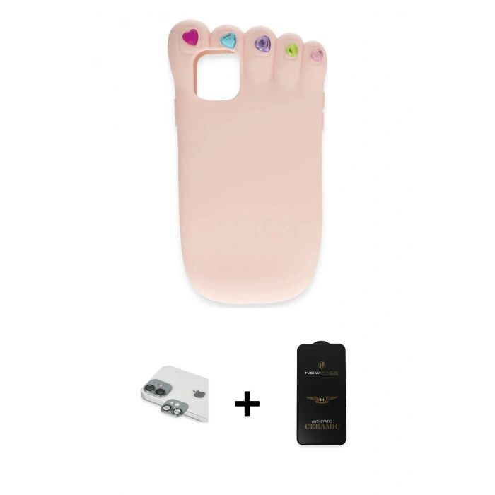 MARSİLYAN™- iPhone 11 Kılıf Akış Yansıma - Siyah 6D Antistatik Mat Seramik Hayalet Nano Ekran Koruyucu + Pers Alüminyum Kamera Lens - YL