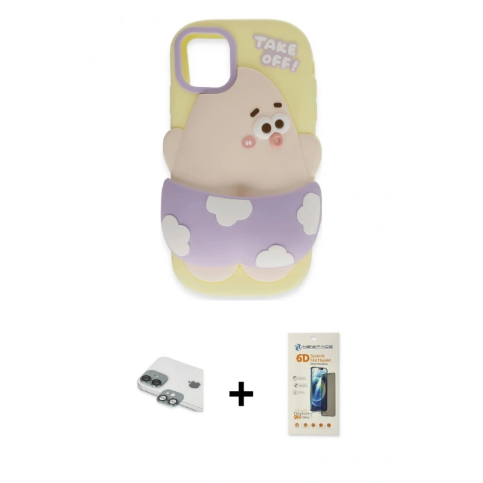 MARSİLYAN™- iPhone 11 Kılıf Akış Yansıma - Siyah 6D Mat Seramik Hayalet Nano Ekran Koruyucu + Pers Alüminyum Kamera Lens - YL