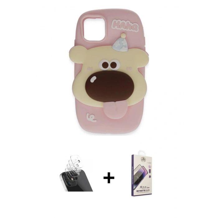 MARSİLYAN™- iPhone 11 Kılıf Akış Yansıma - Siyah Bilvis 3D Mat Cam Ekran Koruyucu + Şeffaf Kamera Lens Koruma Cam
