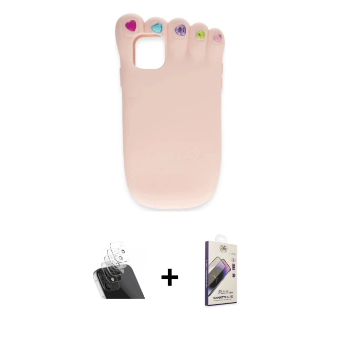 MARSİLYAN™- iPhone 11 Kılıf Akış Yansıma - Siyah Bilvis 3D Mat Cam Ekran Koruyucu + Şeffaf Kamera Lens Koruma Cam