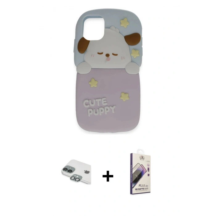 MARSİLYAN™- iPhone 11 Kılıf Akış Yansıma - Siyah Bilvis 3D Mat Cam Ekran Koruyucu + Pers Alüminyum Kamera Lens - YL
