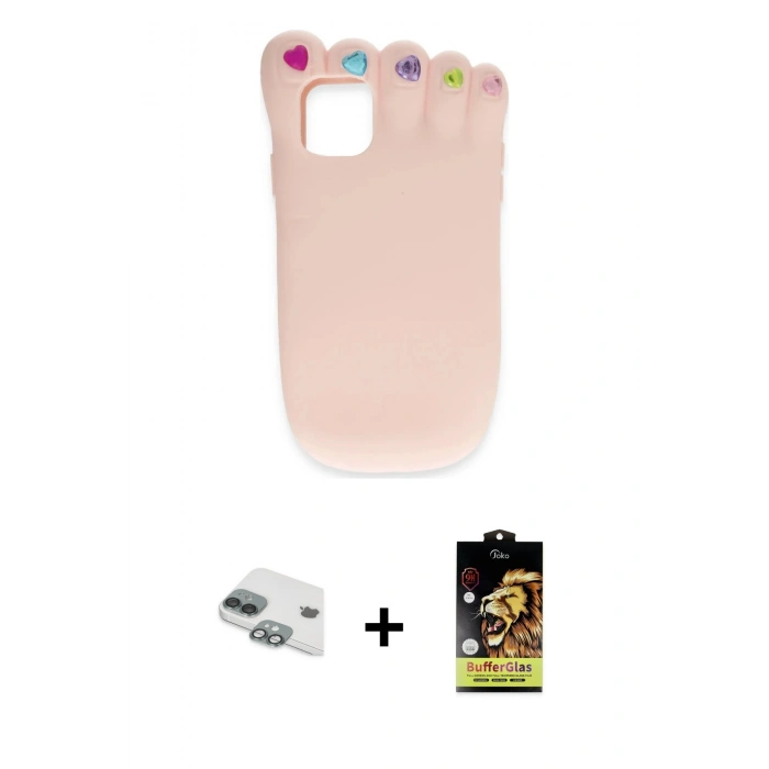 MARSİLYAN™- iPhone 11 Kılıf Akış Yansıma - Siyah Buffer Cam Ekran Koruyucu + Pers Alüminyum Kamera Lens - YL