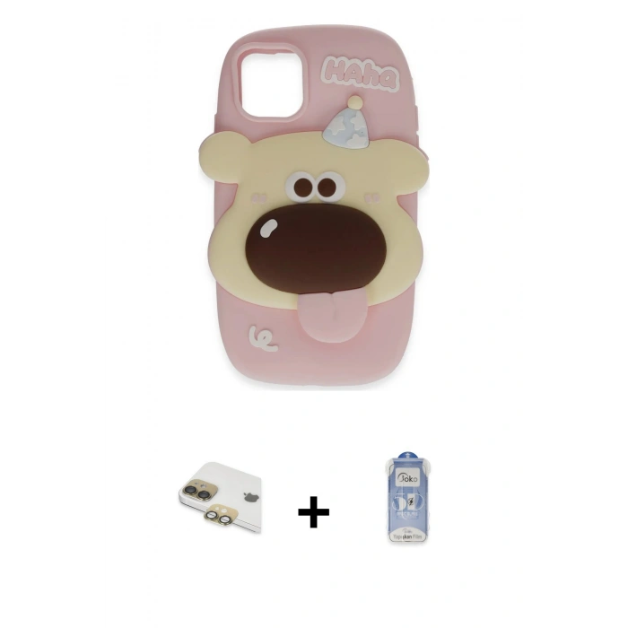 MARSİLYAN™- iPhone 11 Kılıf Akış Yansıma - Siyah Joko Magic 5D Cam + Pers Alüminyum Kamera Lens - GD