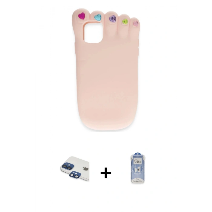 MARSİLYAN™- iPhone 11 Kılıf Akış Yansıma - Siyah Joko Magic 5D Cam + Lacivert Pers Alüminyum Kamera Lens