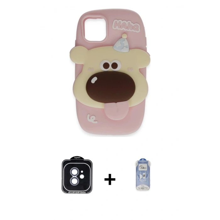 MARSİLYAN™- iPhone 11 Kılıf Akış Yansıma - Siyah Joko Magic 5D Cam + PVD Metal Kamera Lens - MI