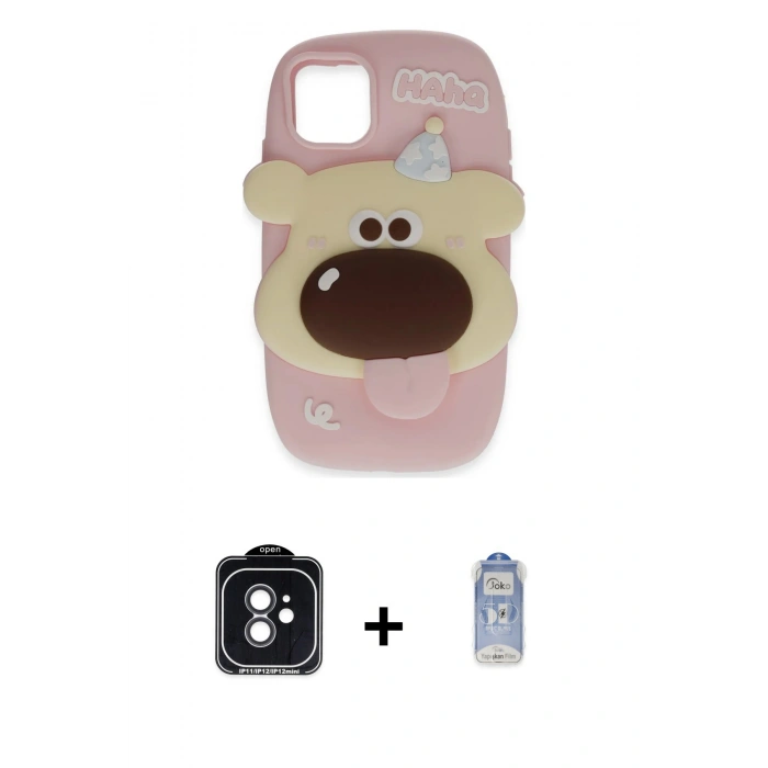 MARSİLYAN™- iPhone 11 Kılıf Akış Yansıma - Siyah Joko Magic 5D Cam + PVD Metal Kamera Lens - SH