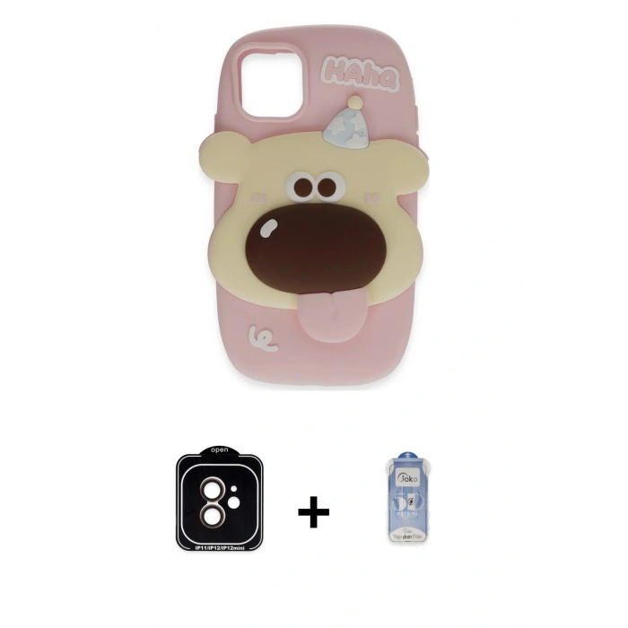 MARSİLYAN™- iPhone 11 Kılıf Akış Yansıma - Siyah Joko Magic 5D Cam + PVD Metal Kamera Lens - TU
