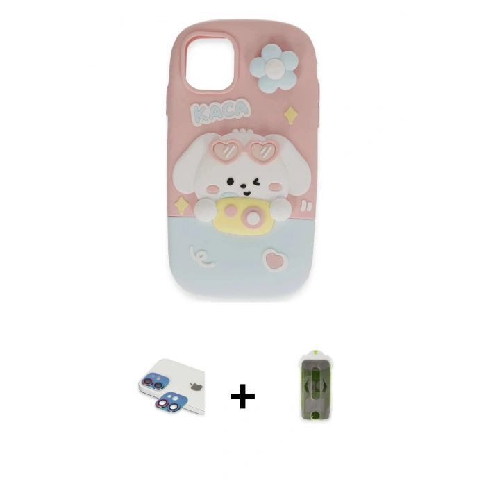 MARSİLYAN™- iPhone 11 Kılıf Akış Yansıma - Siyah Joko Magic 5D Hayalet Cam + Pers Alüminyum Kamera Lens - GI