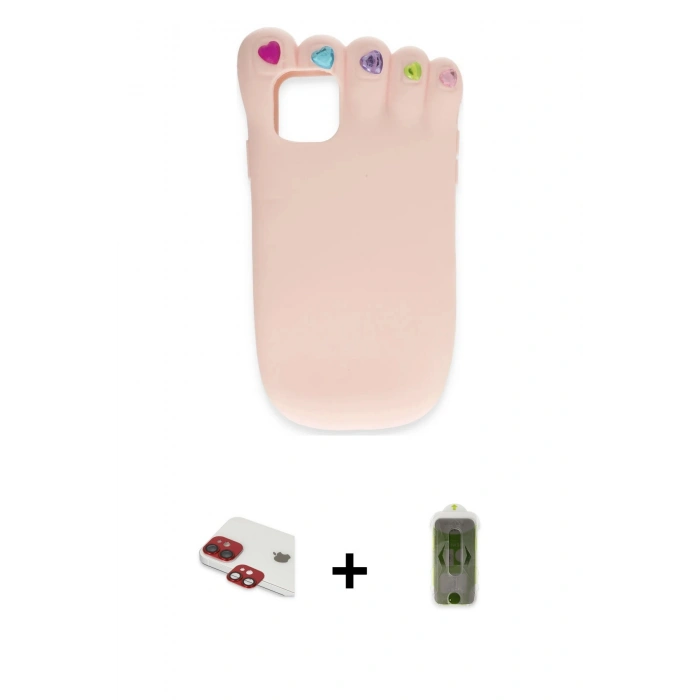 MARSİLYAN™- iPhone 11 Kılıf Akış Yansıma - Siyah Joko Magic 5D Hayalet Cam + Pers Alüminyum Kamera Lens - KI