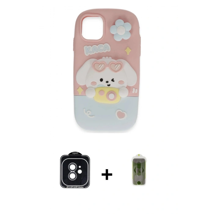 MARSİLYAN™- iPhone 11 Kılıf Akış Yansıma - Siyah Joko Magic 5D Hayalet Cam + PVD Metal Kamera Lens - SH