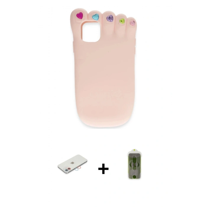 MARSİLYAN™- iPhone 11 Kılıf Akış Yansıma - Siyah Joko Magic 5D Hayalet Cam + Renkli Kamera Lens Koruma Cam - PE