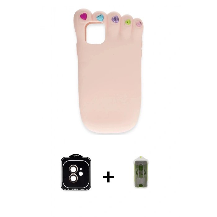 MARSİLYAN™- iPhone 11 Kılıf Akış Yansıma - Siyah Joko Magic 5D Hayalet Cam + PVD Metal Kamera Lens - TU