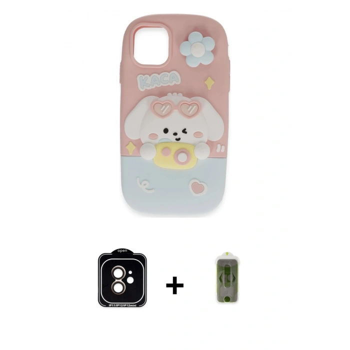MARSİLYAN™- iPhone 11 Kılıf Akış Yansıma - Siyah Joko Magic 5D Hayalet Cam + PVD Metal Kamera Lens - TU