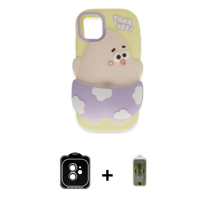 MARSİLYAN™- iPhone 11 Kılıf Akış Yansıma - Siyah Joko Magic 5D Hayalet Cam + PVD Metal Kamera Lens - TU