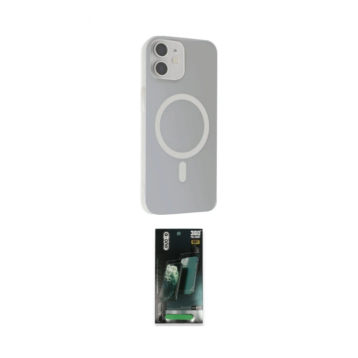 MARSİLYAN™- iPhone 11 Kılıf Çekirdek Modern Prime - Şeffaf 360 Full Body Arka Koruyucu