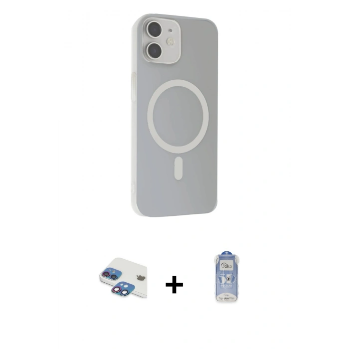 MARSİLYAN™- iPhone 11 Kılıf Çekirdek Modern Prime - Siyah Joko Magic 5D Cam + Pers Alüminyum Kamera Lens - GI