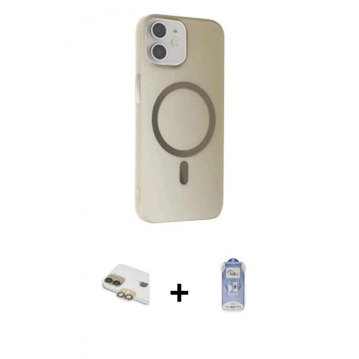MARSİLYAN™- iPhone 11 Kılıf Çekirdek Modern Prime - Siyah Joko Magic 5D Cam + Pers Alüminyum Kamera Lens - GD