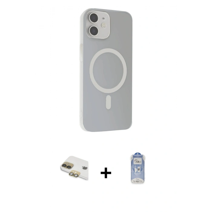 MARSİLYAN™- iPhone 11 Kılıf Çekirdek Modern Prime - Siyah Joko Magic 5D Cam + Pers Alüminyum Kamera Lens - GD