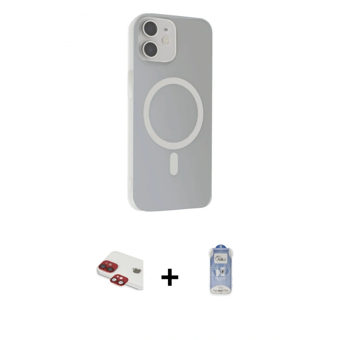 MARSİLYAN™- iPhone 11 Kılıf Çekirdek Modern Prime - Siyah Joko Magic 5D Cam + Pers Alüminyum Kamera Lens - KI