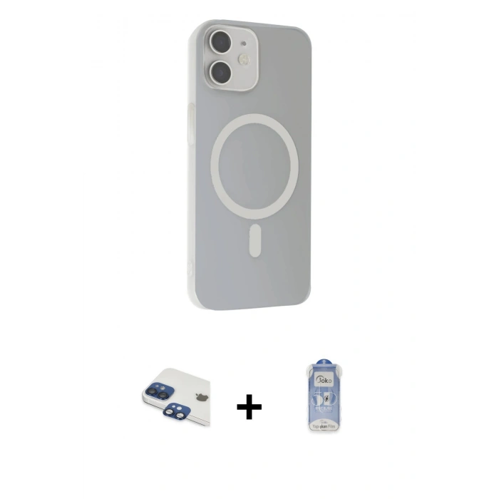 MARSİLYAN™- iPhone 11 Kılıf Çekirdek Modern Prime - Siyah Joko Magic 5D Cam + Pers Alüminyum Kamera Lens - LT