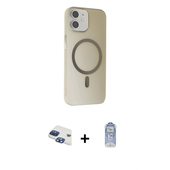 MARSİLYAN™- iPhone 11 Kılıf Çekirdek Modern Prime - Siyah Joko Magic 5D Cam + Pers Alüminyum Kamera Lens - LT