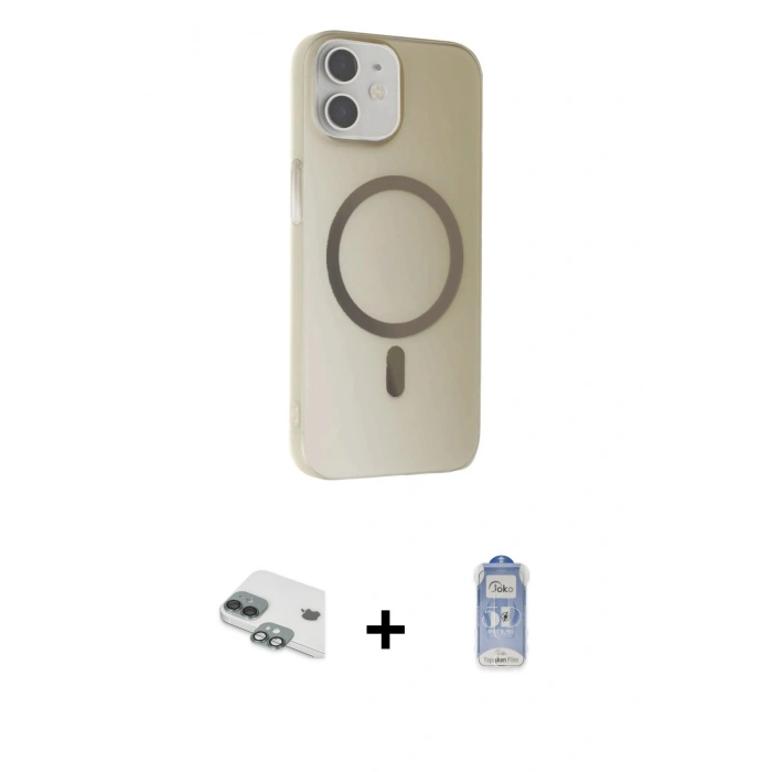 MARSİLYAN™- iPhone 11 Kılıf Çekirdek Modern Prime - Siyah Joko Magic 5D Cam + Pers Alüminyum Kamera Lens - YL