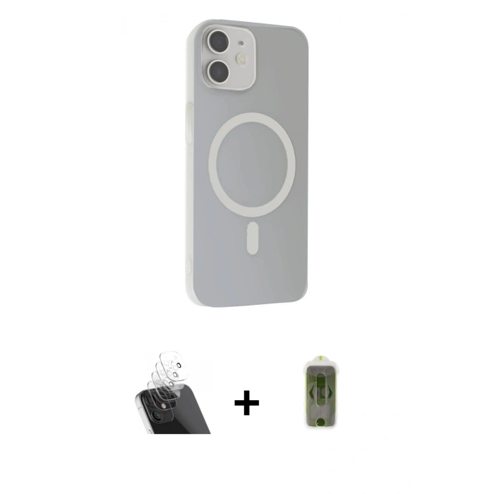MARSİLYAN™- iPhone 11 Kılıf Çekirdek Modern Prime - Siyah Joko Magic 5D Hayalet Cam + Kamera Lens Koruma Cam - SF