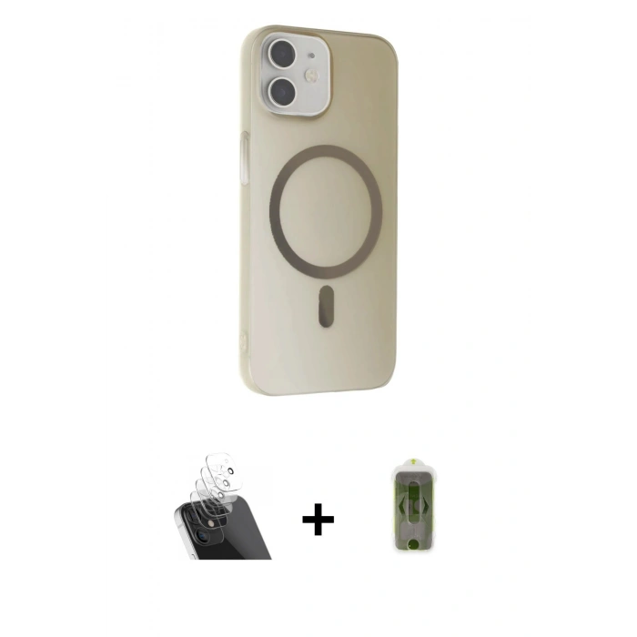 MARSİLYAN™- iPhone 11 Kılıf Çekirdek Modern Prime - Siyah Joko Magic 5D Hayalet Cam + Kamera Lens Koruma Cam - SF