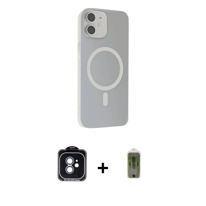 MARSİLYAN™- iPhone 11 Kılıf Çekirdek Modern Prime - Siyah Joko Magic 5D Hayalet Cam + PVD Metal Kamera Lens - MI
