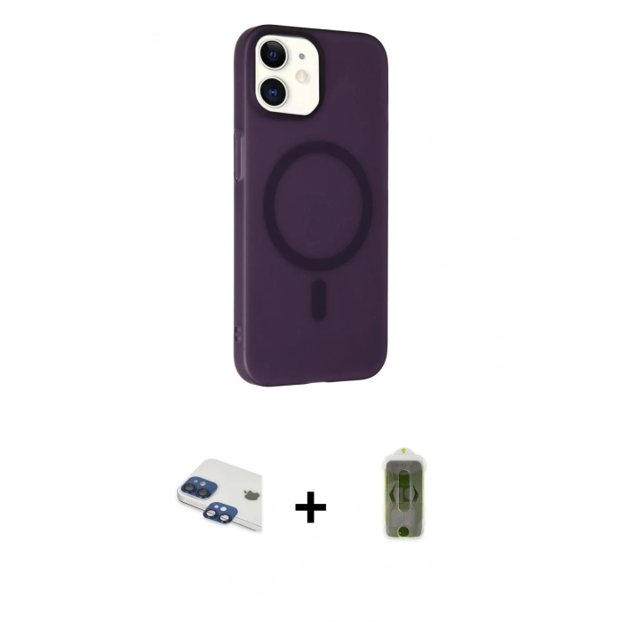 MARSİLYAN™- iPhone 11 Kılıf Çekirdek Modern Prime - Siyah Joko Magic 5D Hayalet Cam + Pers Alüminyum Kamera Lens - LT