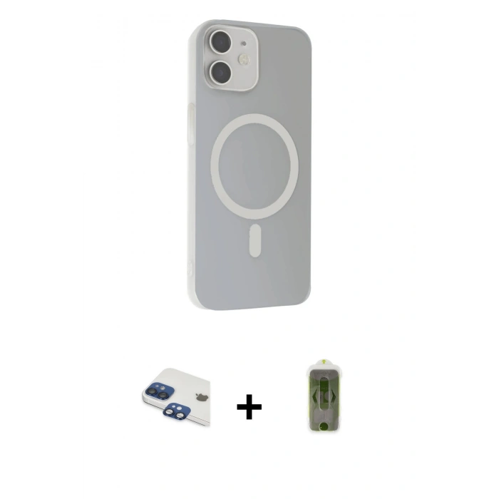 MARSİLYAN™- iPhone 11 Kılıf Çekirdek Modern Prime - Siyah Joko Magic 5D Hayalet Cam + Pers Alüminyum Kamera Lens - LT
