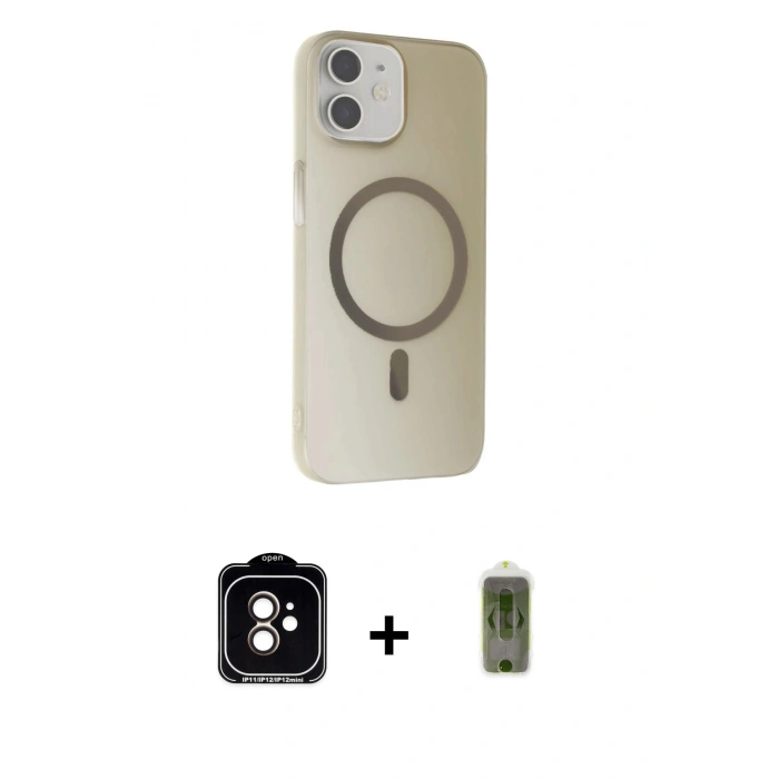 MARSİLYAN™- iPhone 11 Kılıf Çekirdek Modern Prime - Siyah Joko Magic 5D Hayalet Cam + PVD Metal Kamera Lens - TU
