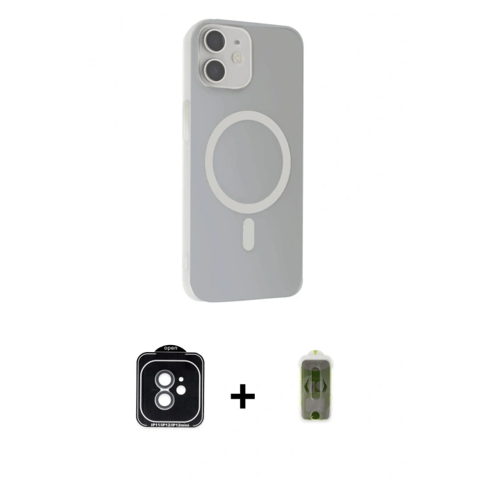 MARSİLYAN™- iPhone 11 Kılıf Çekirdek Modern Prime - Siyah Joko Magic 5D Hayalet Cam + PVD Metal Kamera Lens - YL