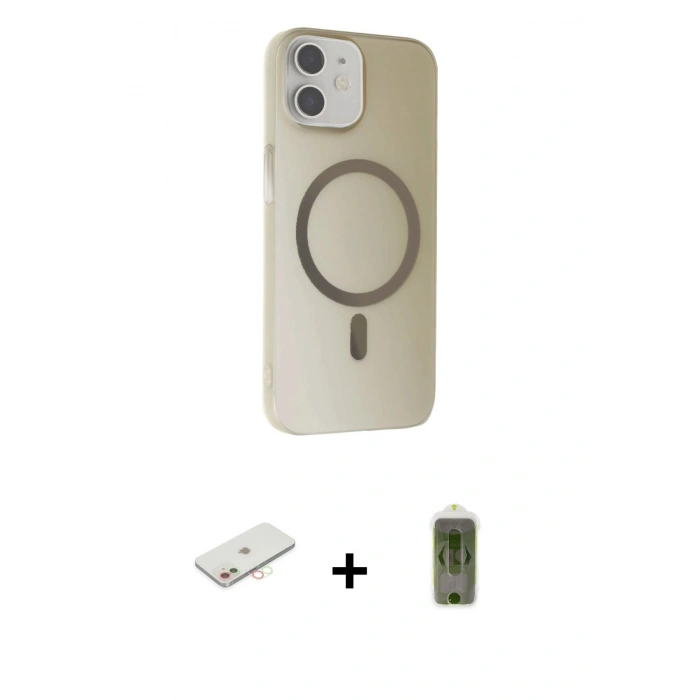 MARSİLYAN™- iPhone 11 Kılıf Çekirdek Modern Prime - Siyah Joko Magic 5D Hayalet Cam + Renkli Kamera Lens Koruma Cam - YL