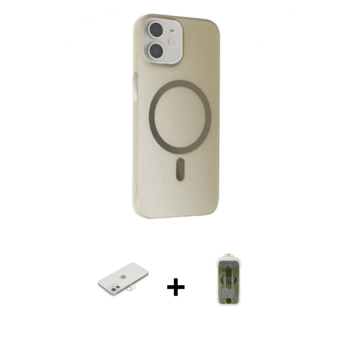 MARSİLYAN™- iPhone 11 Kılıf Çekirdek Modern Prime - Siyah Joko Magic 5D Hayalet Cam + Renkli Kamera Lens Koruma Cam - SI