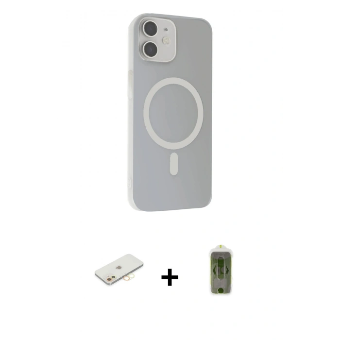 MARSİLYAN™- iPhone 11 Kılıf Çekirdek Modern Prime - Siyah Joko Magic 5D Hayalet Cam + Renkli Kamera Lens Koruma Cam - SI
