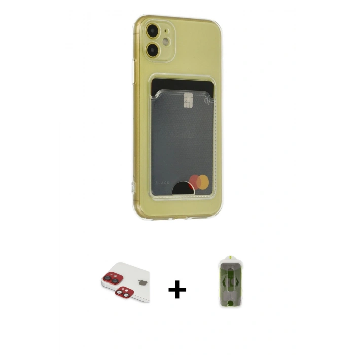 MARSİLYAN™- iPhone 11 Kılıf Doruk Klasik Koleksiyonu - Siyah Joko Magic 5D Hayalet Cam + Pers Alüminyum Kamera Lens - KI