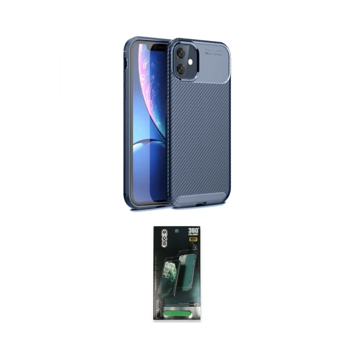 MARSİLYAN™- iPhone 11 Kılıf Eksen Form Prime - Şeffaf 360 Full Body Arka Koruyucu