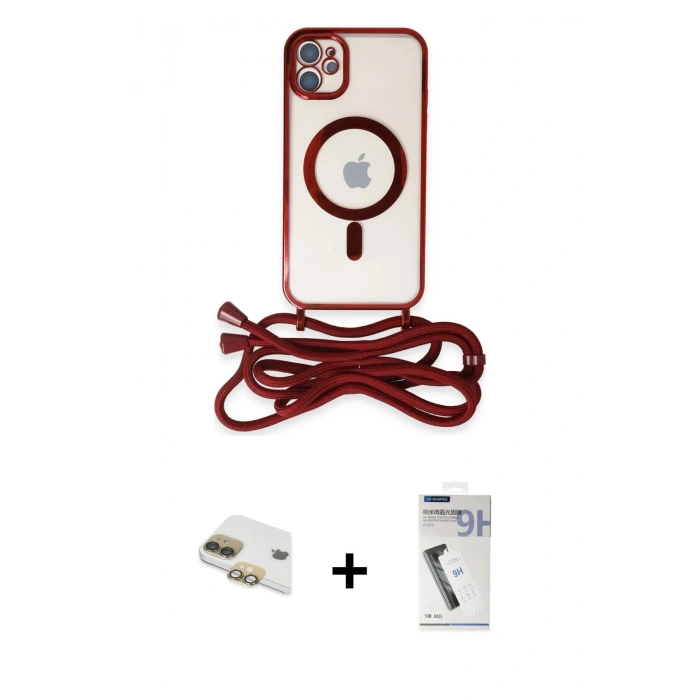 MARSİLYAN™- iPhone 11 Kılıf Eksen Özel Seri - Şeffaf Uv Polymer Nano Ekran Koruyucu + Pers Alüminyum Kamera Lens - GD