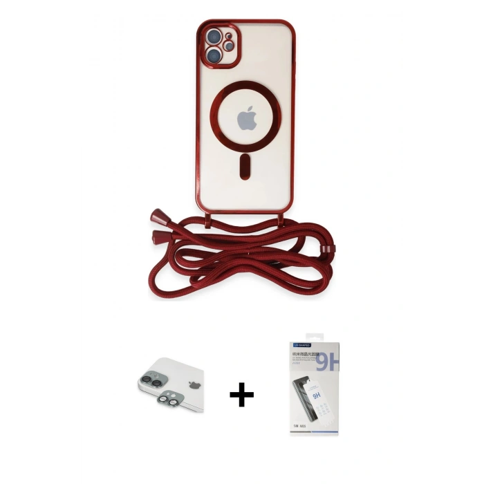 MARSİLYAN™- iPhone 11 Kılıf Eksen Özel Seri - Şeffaf Uv Polymer Nano Ekran Koruyucu + Pers Alüminyum Kamera Lens - YL