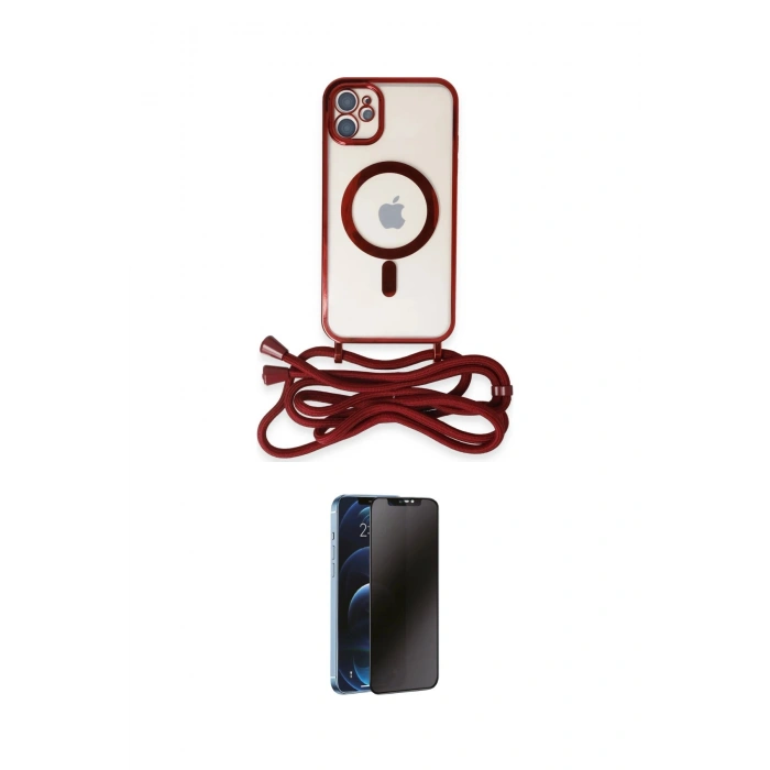 MARSİLYAN™- iPhone 11 Kılıf Eksen Özel Seri - Siyah 3D Antistatik Hayalet Cam Ekran Koruyucu