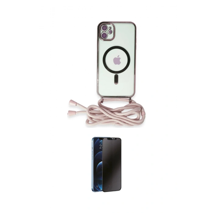 MARSİLYAN™- iPhone 11 Kılıf Eksen Özel Seri - Siyah 3D Antistatik Hayalet Cam Ekran Koruyucu