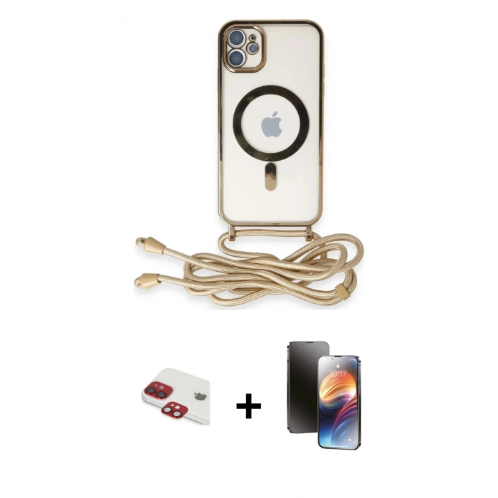 MARSİLYAN™- iPhone 11 Kılıf Eksen Özel Seri - Siyah 3D Antistatik Mat Seramik Nano Ekran Koruyucu + Pers Alüminyum Kamera Lens - KI