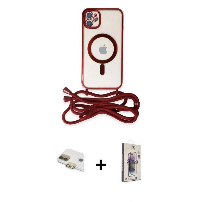 MARSİLYAN™- iPhone 11 Kılıf Eksen Özel Seri - Siyah Bilvis 3D Cam Ekran Koruyucu + Pers Alüminyum Kamera Lens - GD