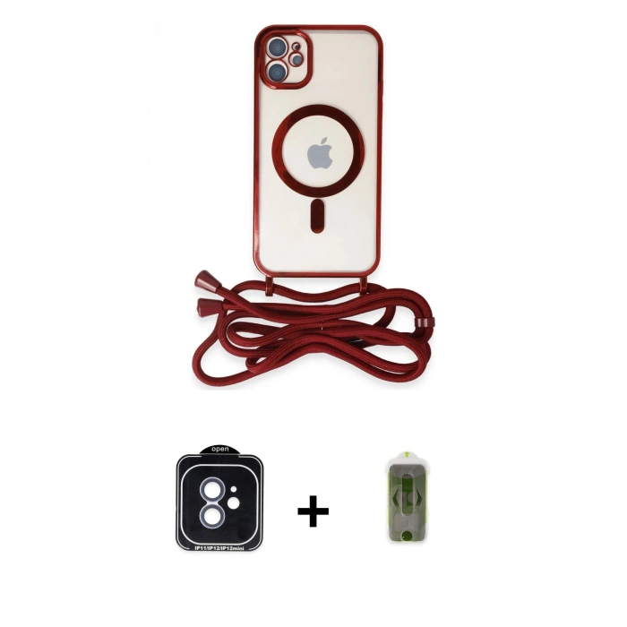 MARSİLYAN™- iPhone 11 Kılıf Eksen Özel Seri - Siyah Joko Magic 5D Hayalet Cam + PVD Metal Kamera Lens - MI